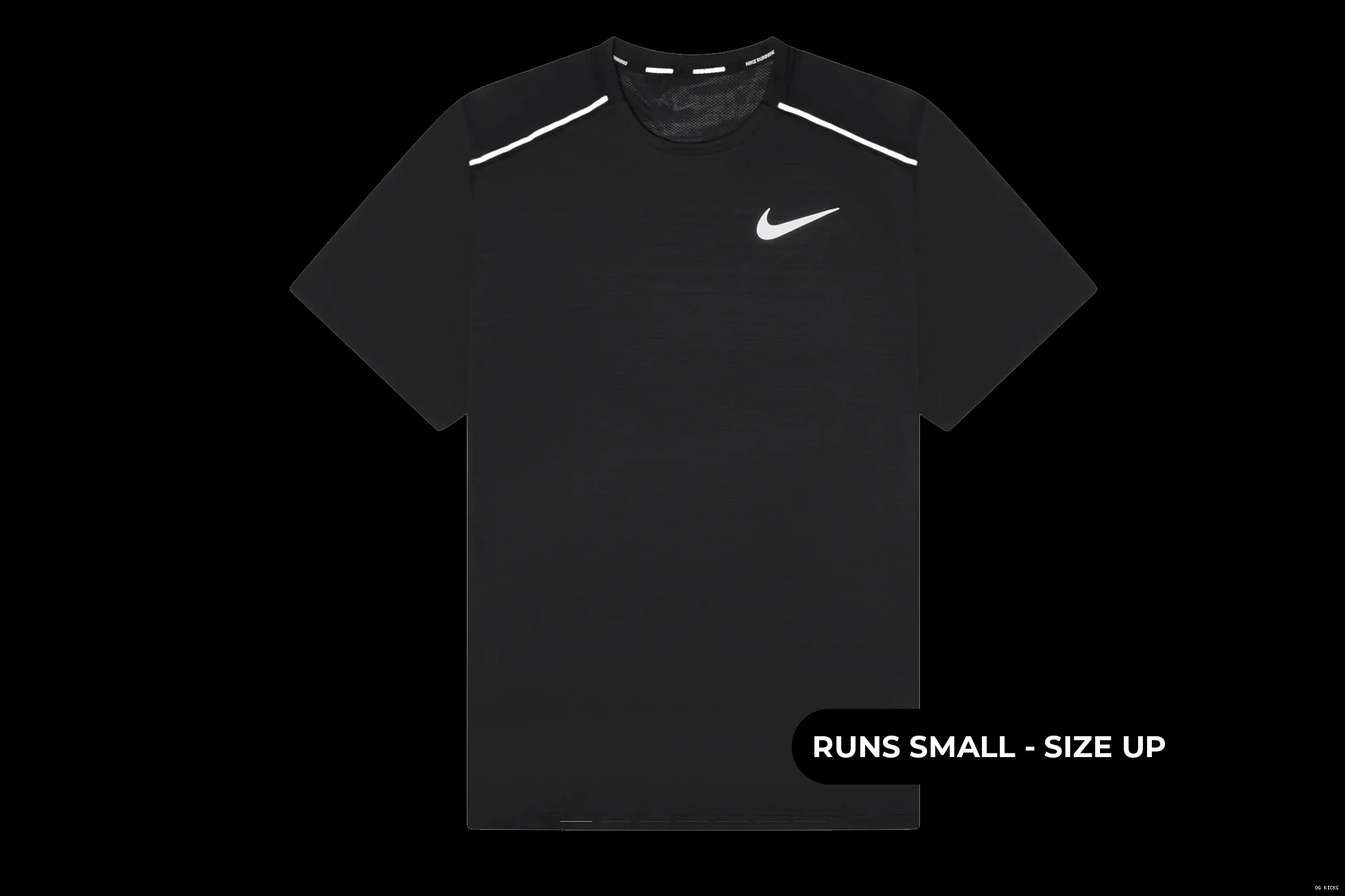 1.0 Nike Shirt T Black Dri-Fit Miler 0805